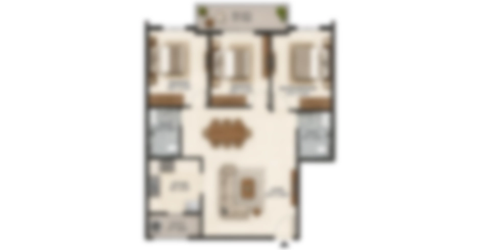 Parijas Dombivli East 3 Bhk Floor Plan